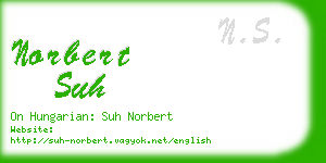 norbert suh business card
